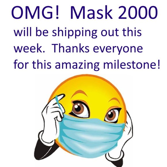 HAND CRAFTED Kids Hanukkah Star Face Mask Shield - Picture 8 of 8